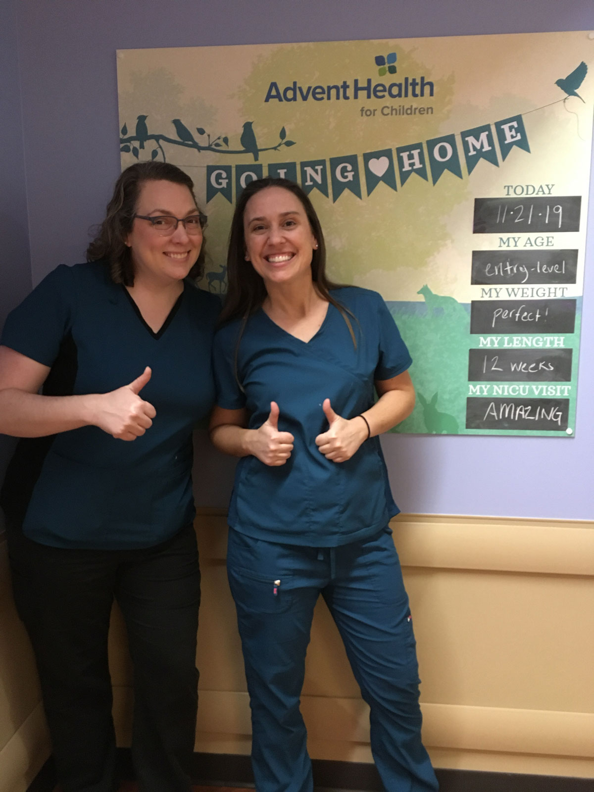 Two occupational therapists who work at AdventHealth smiling
