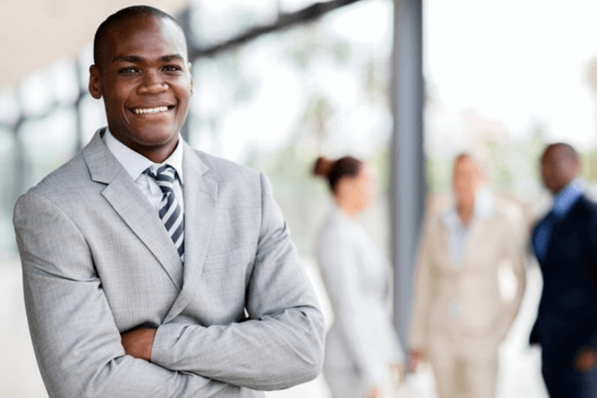 Black man in Suit Smiling