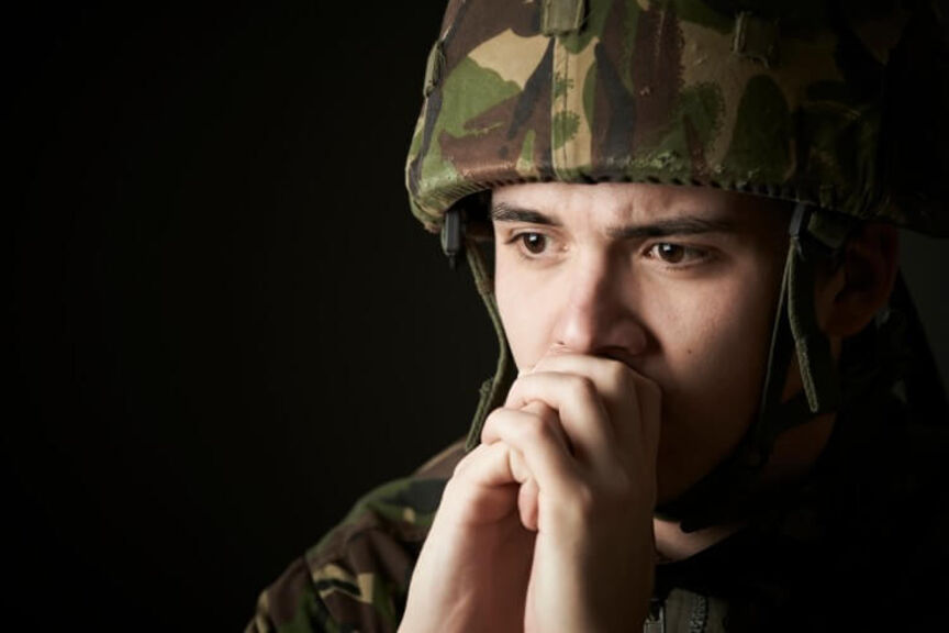 Soldier-prays
