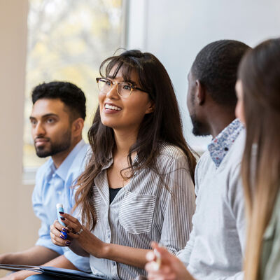 Group of young people indoors