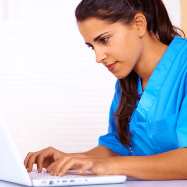 Nurse with laptop