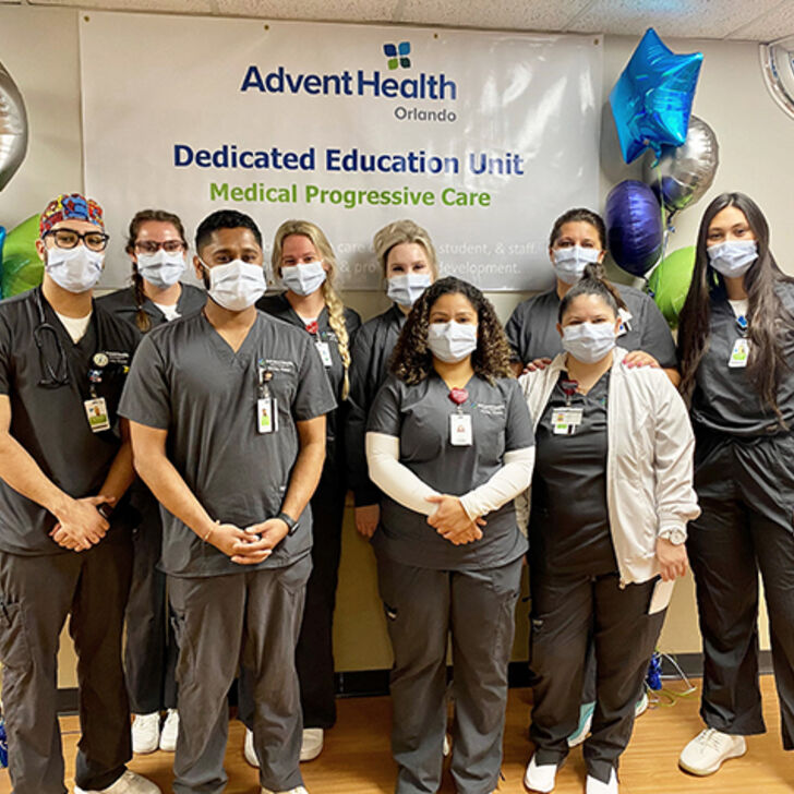 A group of AHU students in the Dedicated Education Unit