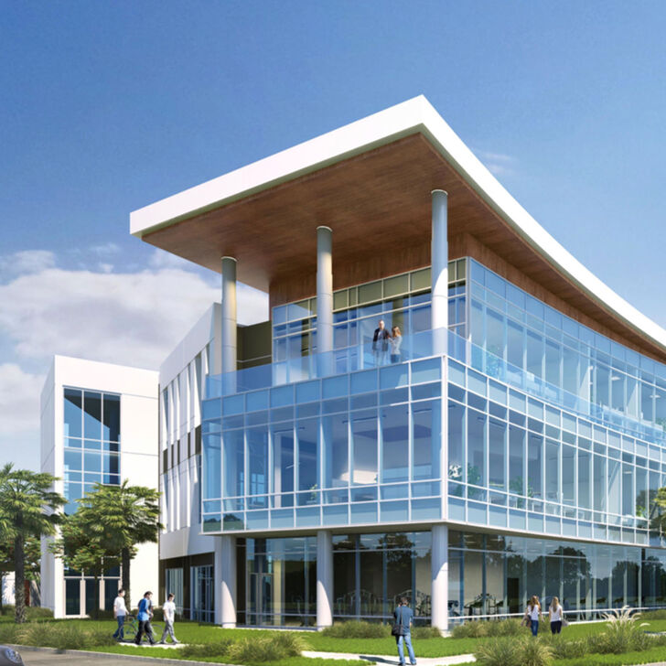 A rendering of the building for Orlando College of Osteopathic Medicine
