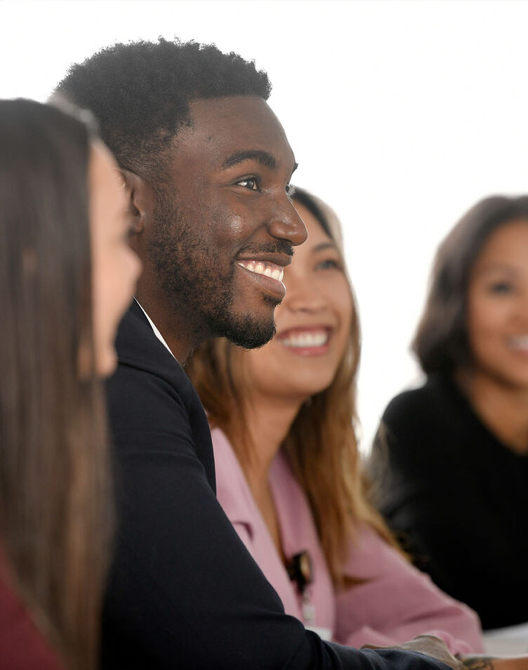 Students in a classroom listening to a lecture